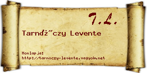 Tarnóczy Levente névjegykártya